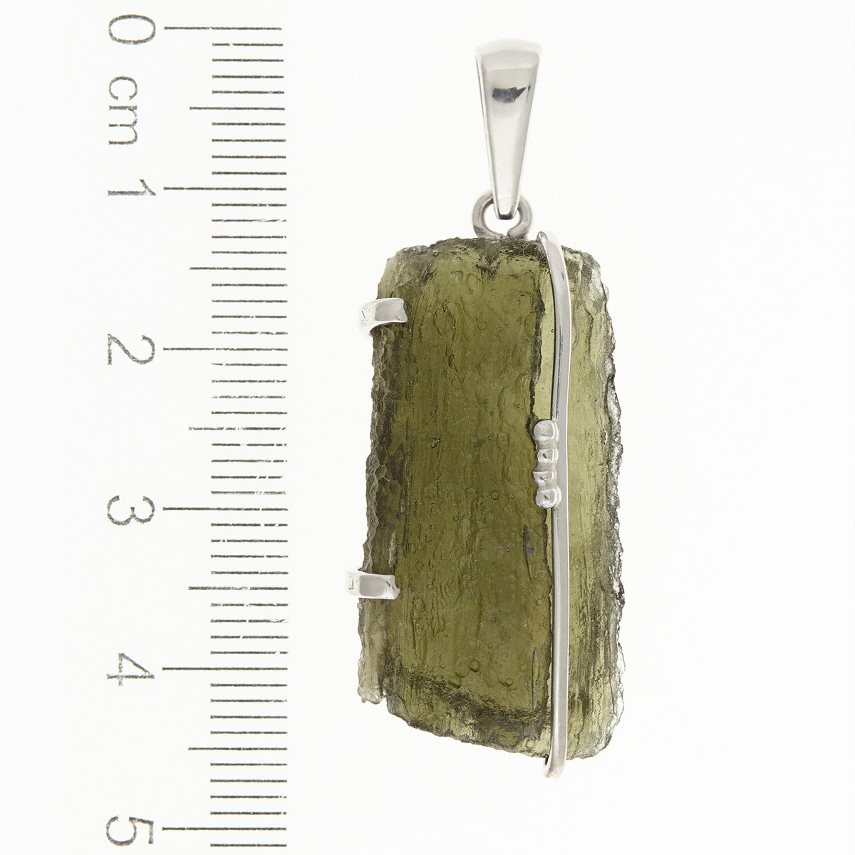Silver pendant with moldavite 7441