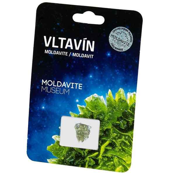 moldavite naturale in blister