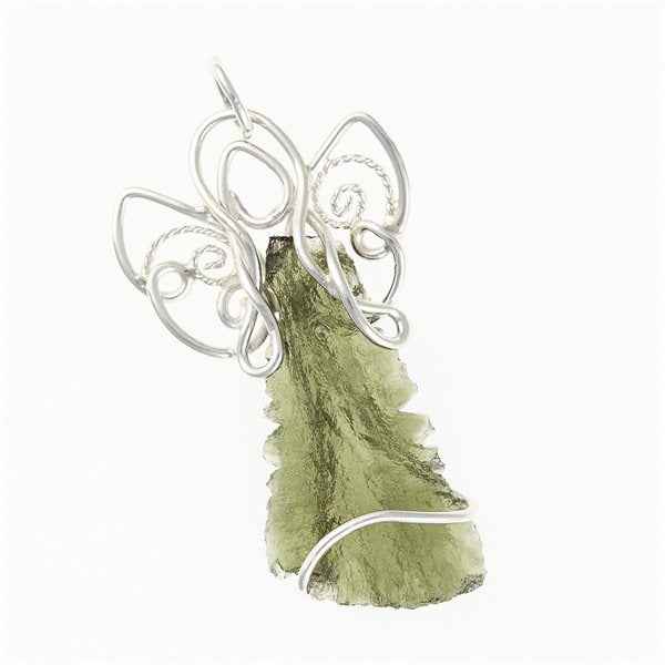 Ciondolo in argento con codice moldavite - angelo 11033