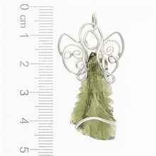 Ciondolo in argento con codice moldavite - angelo 11033