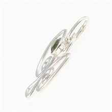 Silver pendant with moldavite - angel DR25-001