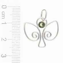 Silver pendant with moldavite - angel DR25-001