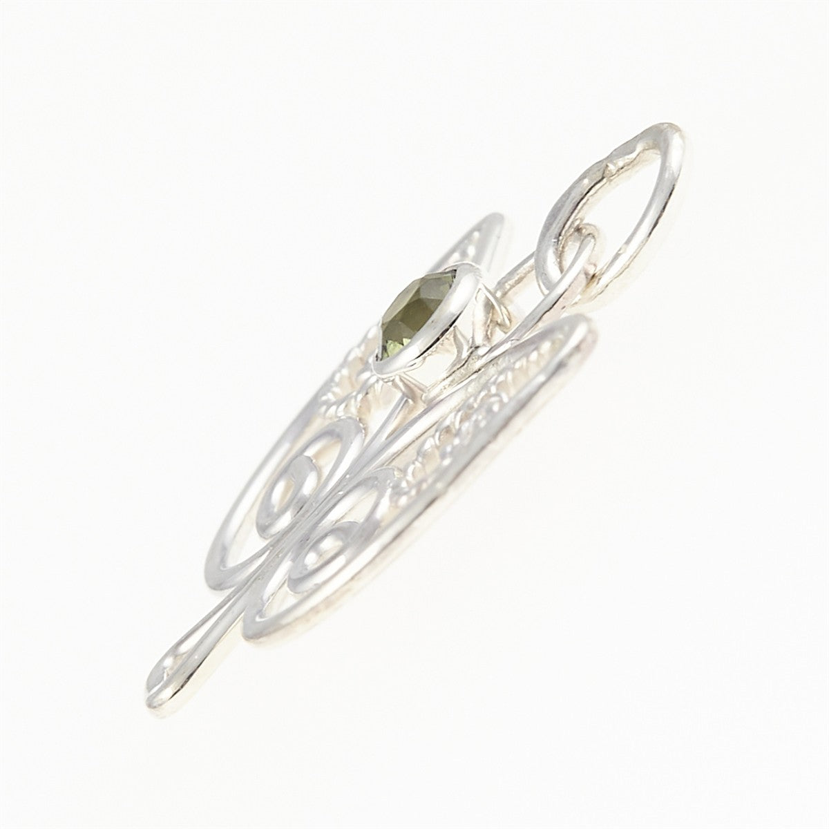 Silver pendant with moldavite - angel DR25-002