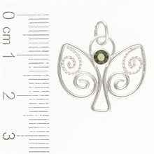 Silver pendant with moldavite - angel DR25-002