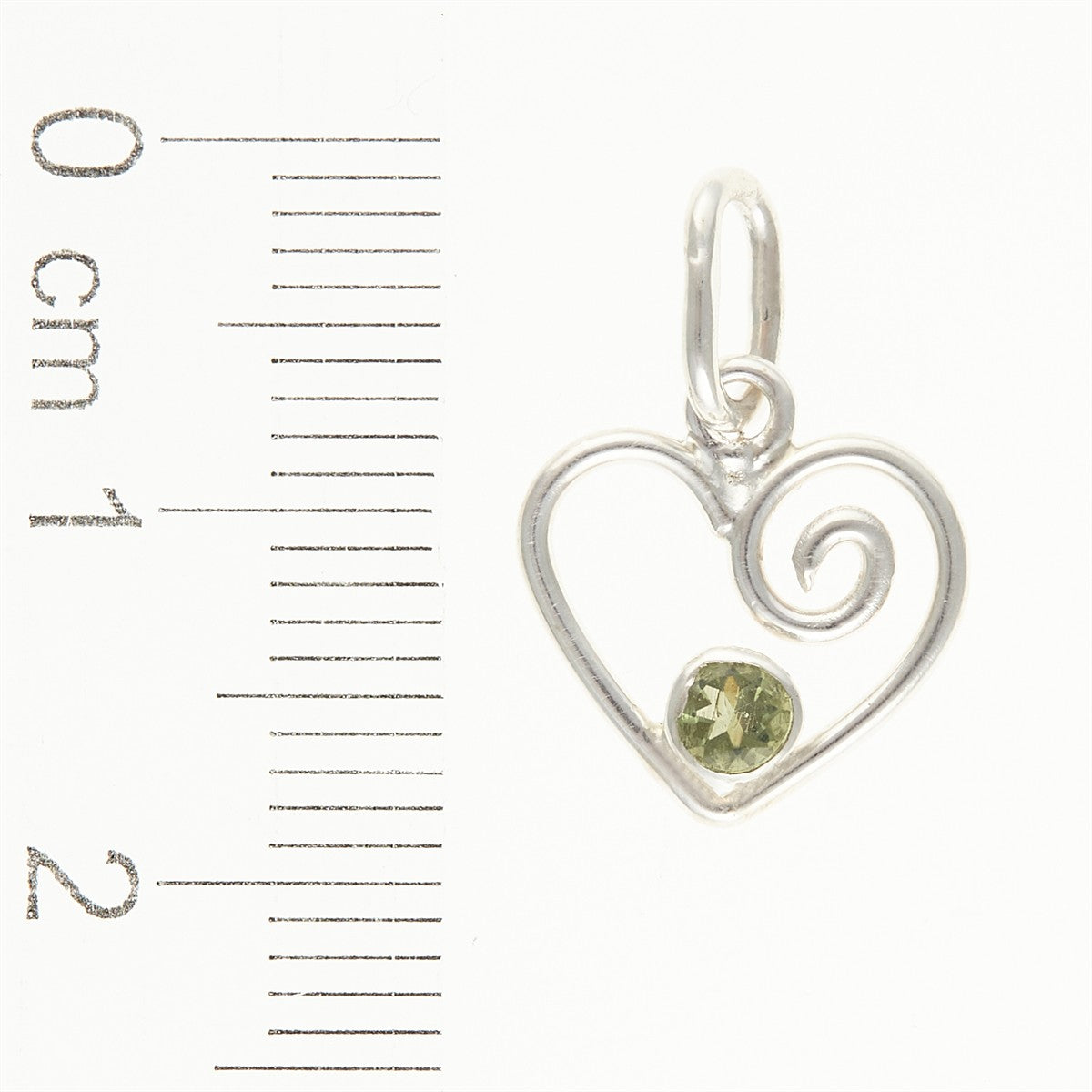 Silver pendant with moldavite - heart DR26-002