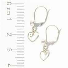 Orecchini in argento con Moldaviti - cuore DR26-004