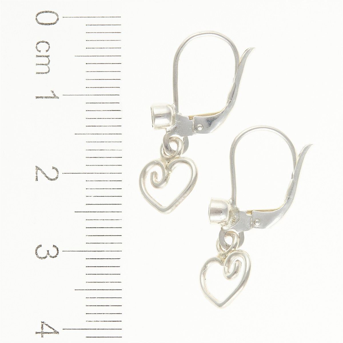 Silver earrings with moldavites - heart DR26-004
