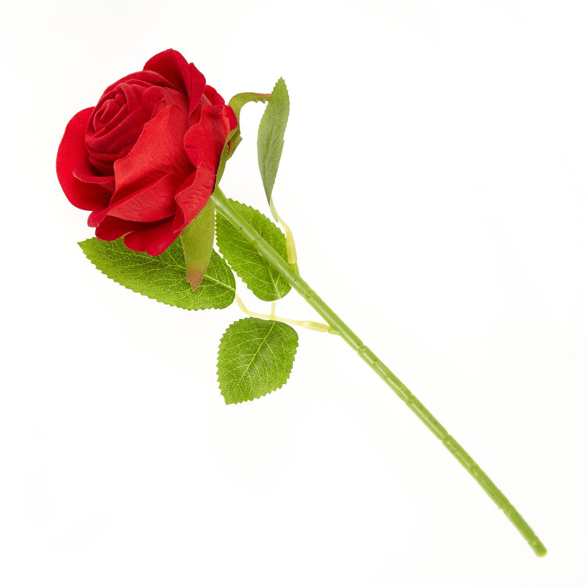 Burgundy velvet ring box - rose F-888