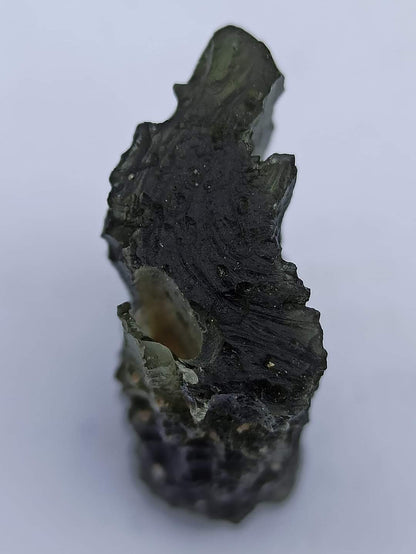 Moldavite Grezza da Nové Hrady - Dřevitý Zelený - 13.47g