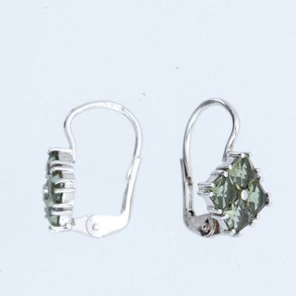 Orecchini in argento con moldaviti 3535