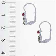 Orecchini in argento con moldaviti e granati 5538-2