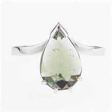 Anello Argento con codice moldavite 004