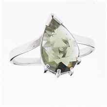 Anello Argento con codice moldavite 004