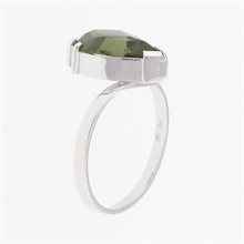 Anello Argento con codice moldavite 004