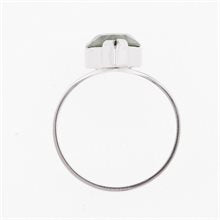Silver ring with moldavite 004
