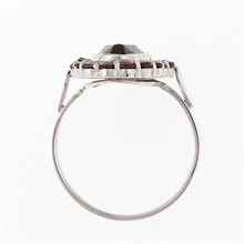 Silver ring with moldavite and garnets 007