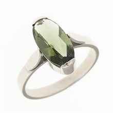 Anello Argento con codice moldavite 029