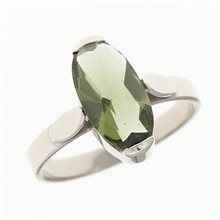 Anello Argento con codice moldavite 029