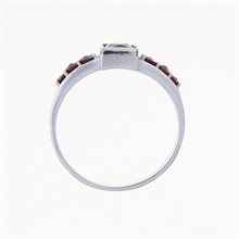 Silver ring mit moldavite and garnets 2025