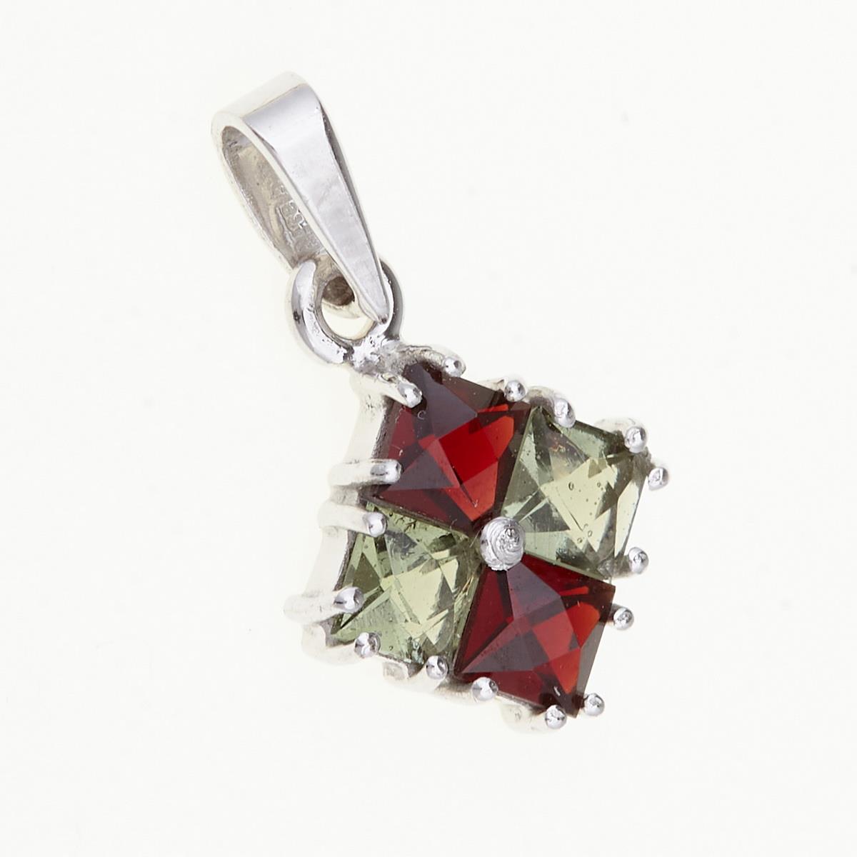 Silver pendant with moldavites 3535