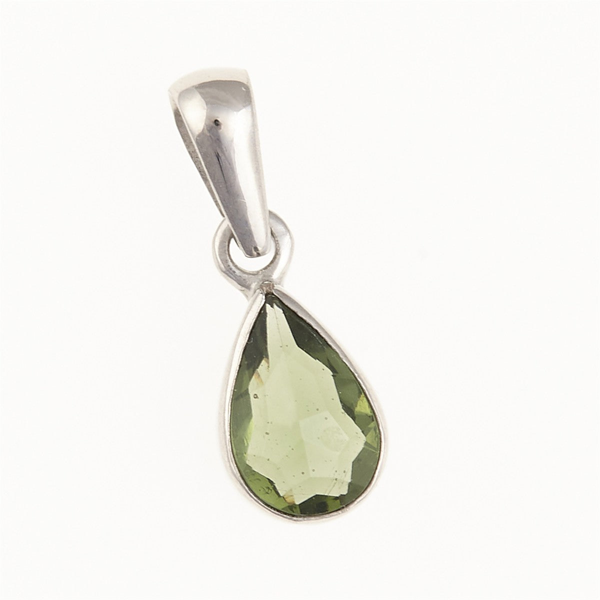 Silver pendant with moldavite 4742