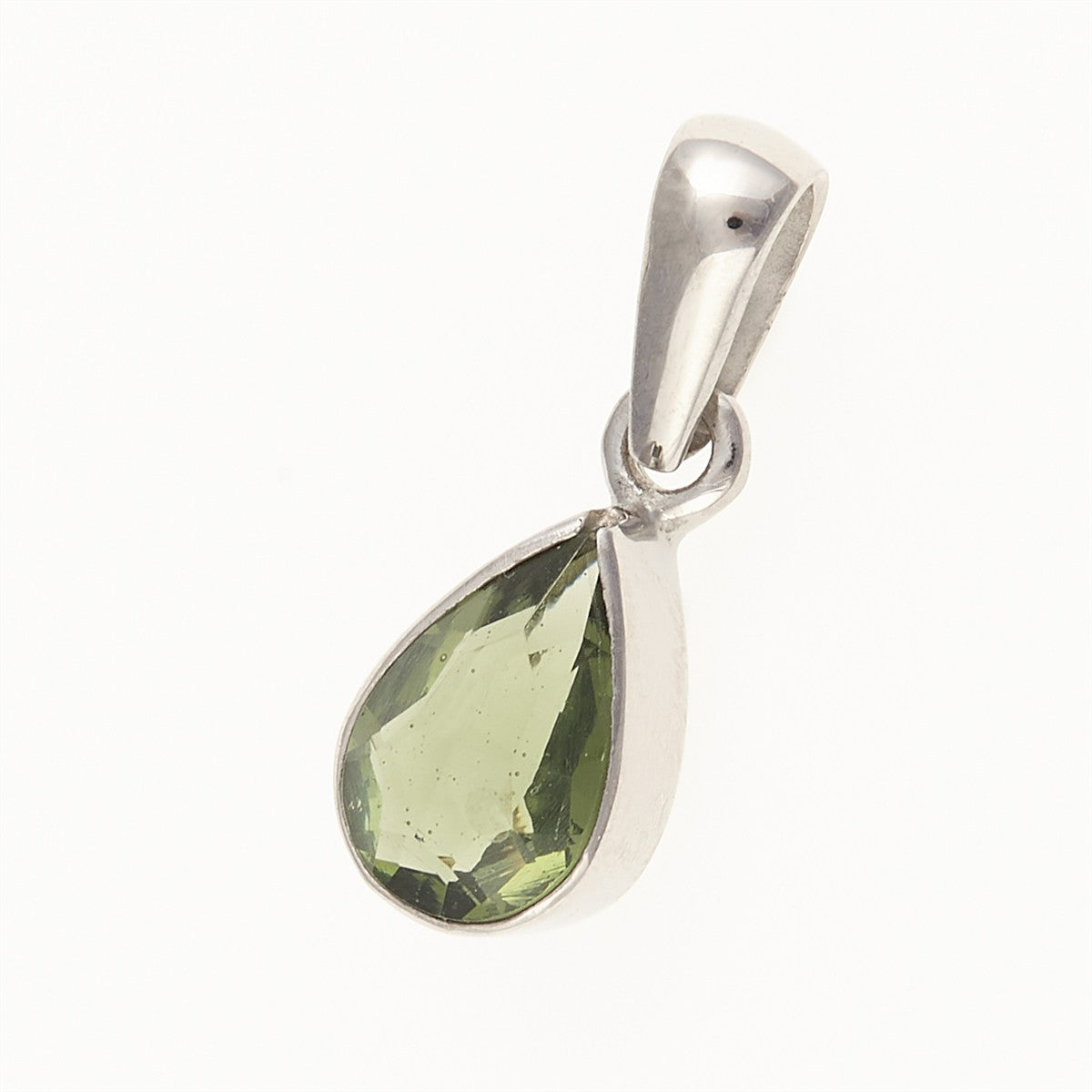 Silver pendant with moldavite 4742