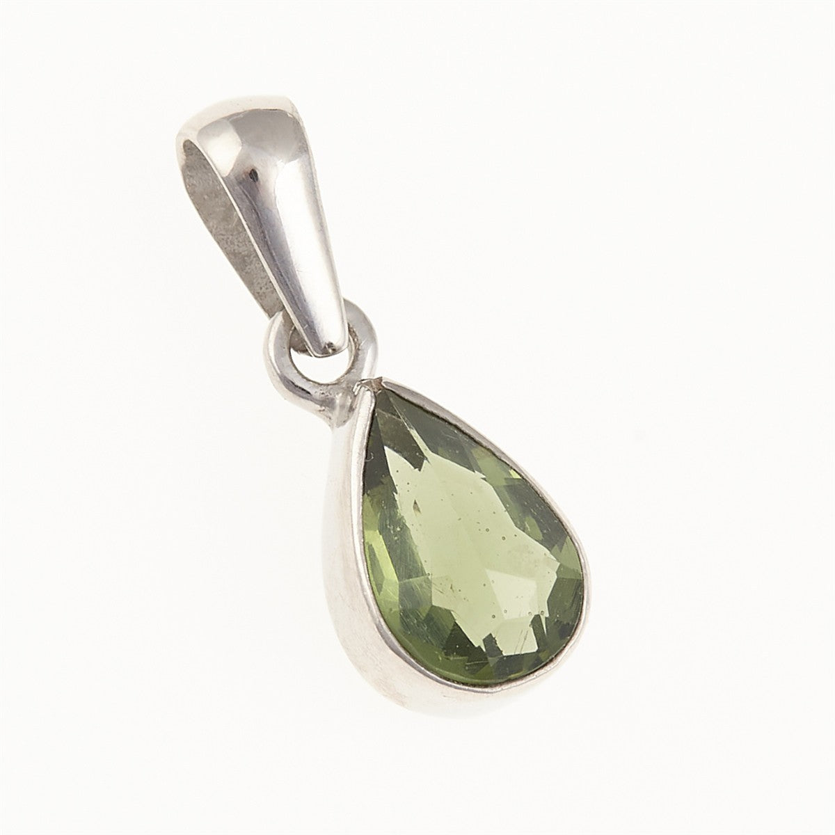 Silver pendant with moldavite 4742