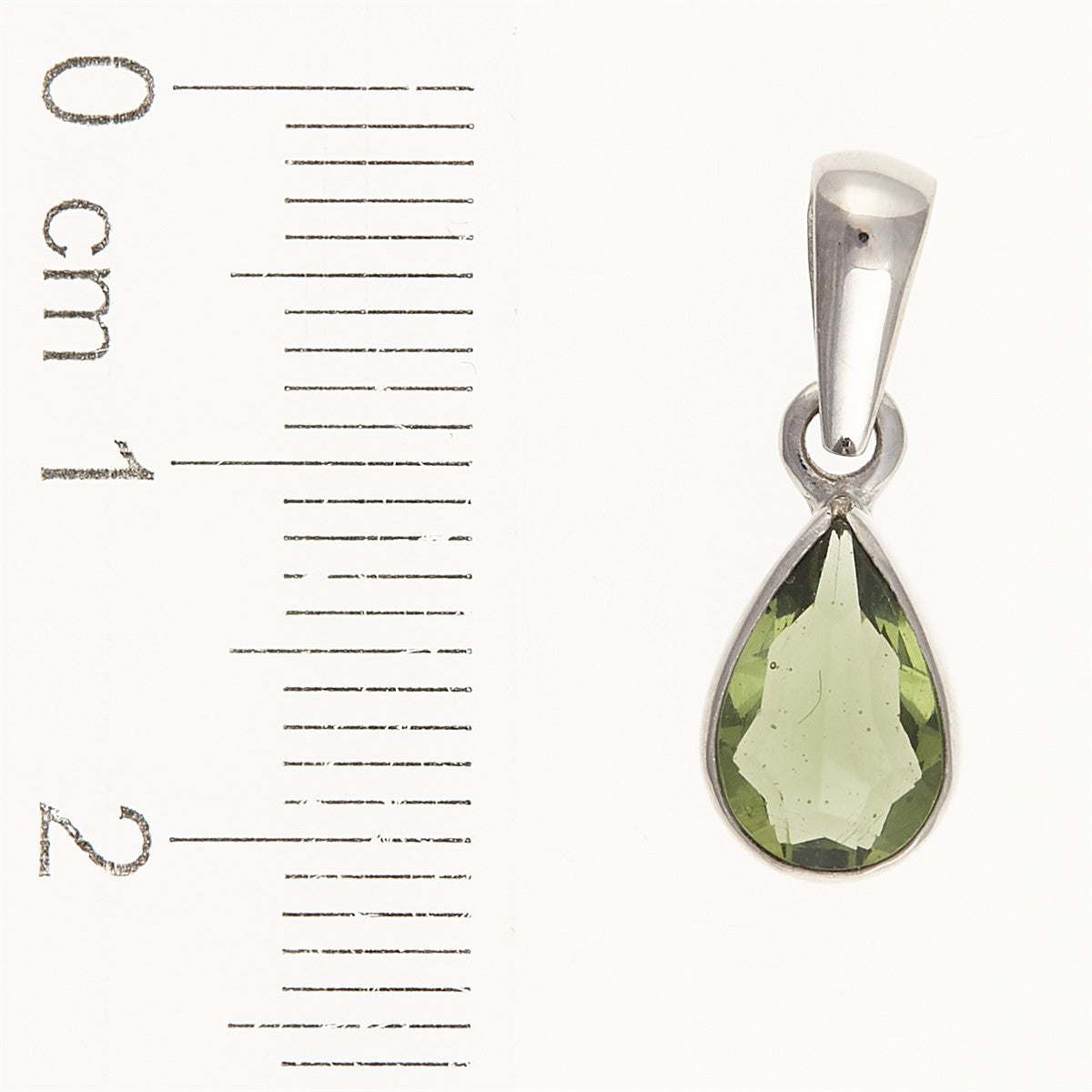 Silver pendant with moldavite 4742
