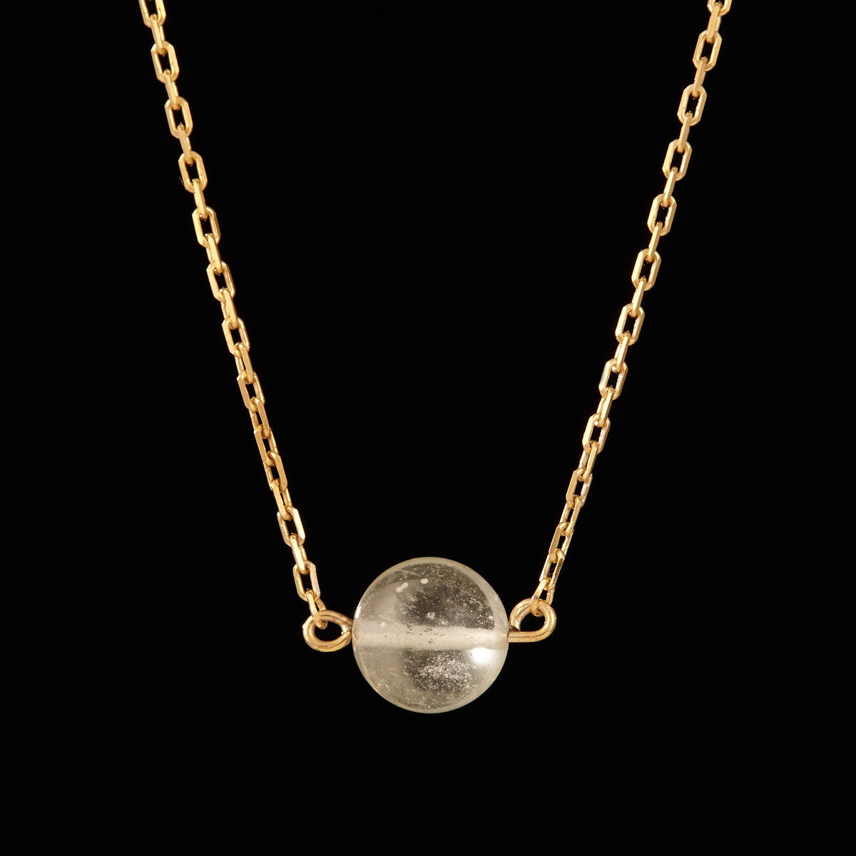 Silver necklace with Libyan glass 25