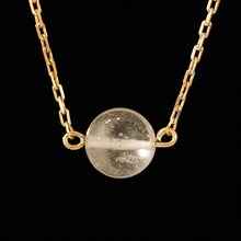 Silver necklace with Libyan glass 25