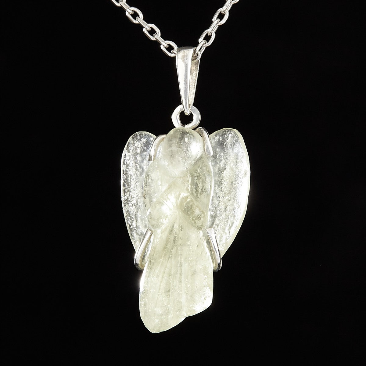 Silver pendant with Libyan glass - angel 25-75