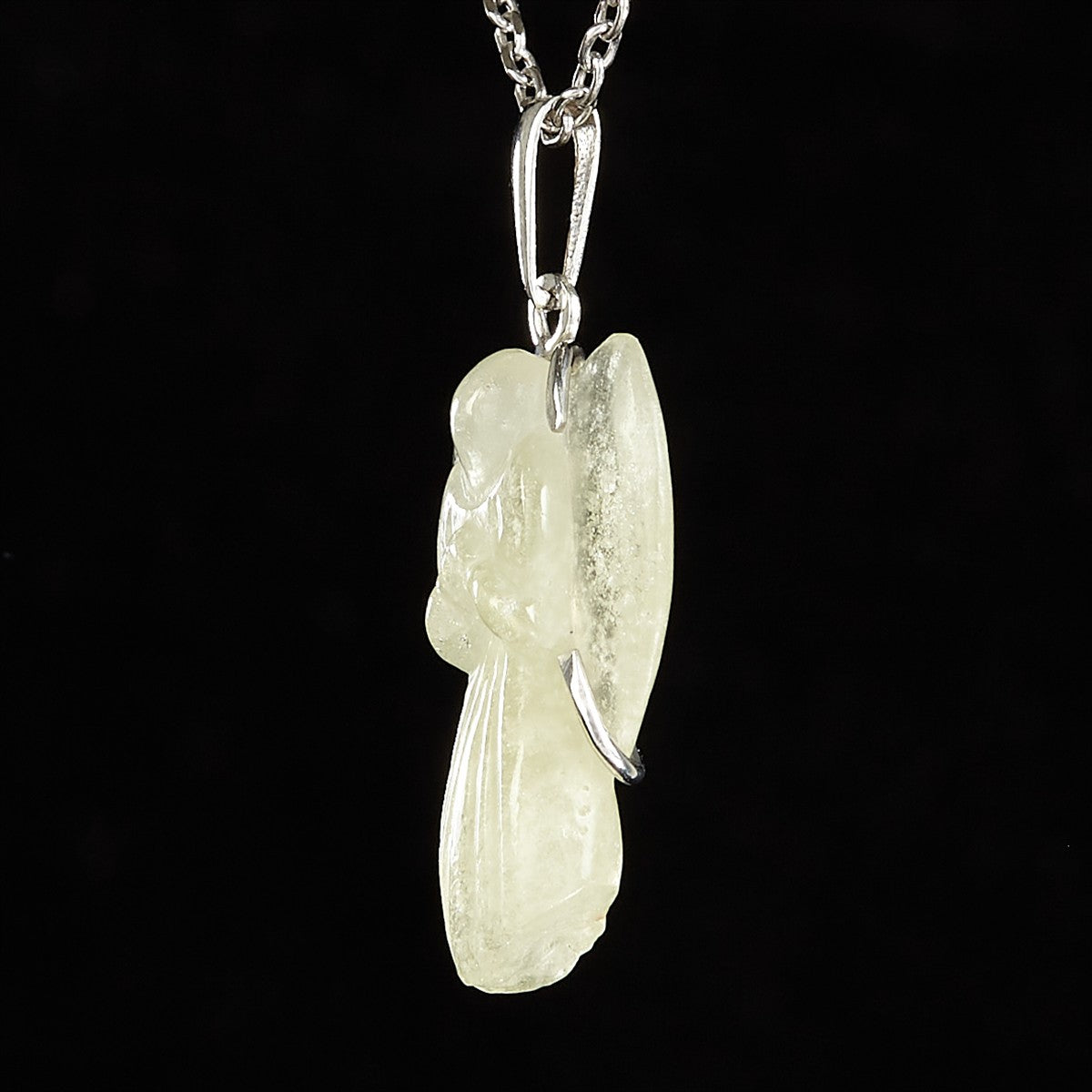 Silver pendant with Libyan glass - angel 25-75