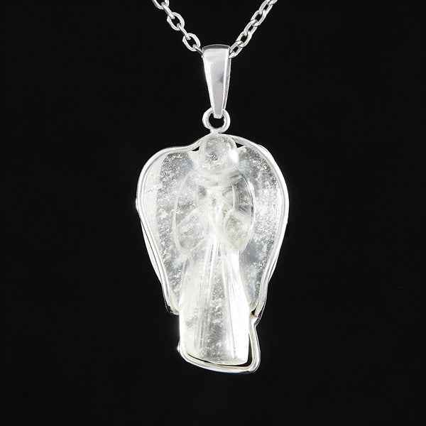 Silver pendant with Libyan glass - angel 25-76