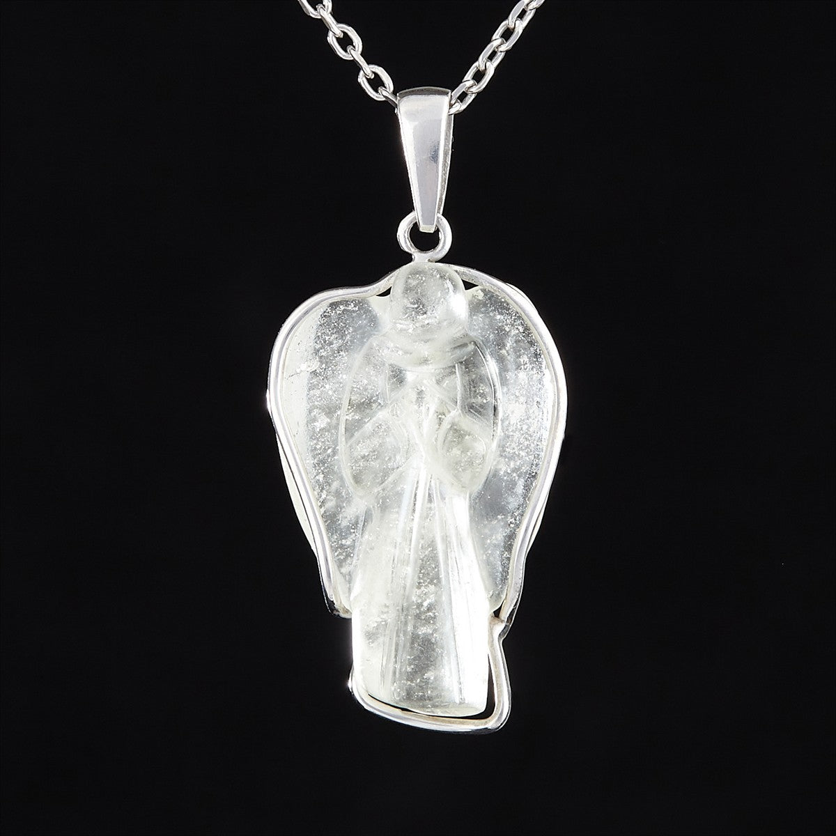 Silver pendant with Libyan glass - angel 25-76