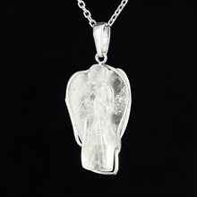 Silver pendant with Libyan glass - angel 25-76