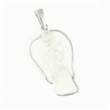 Silver pendant with Libyan glass - angel 25-76