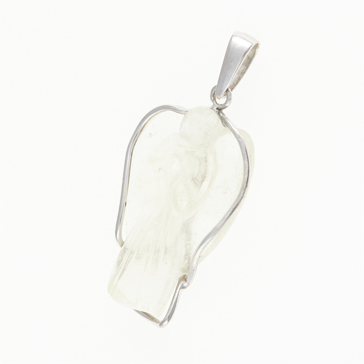 Silver pendant with Libyan glass - angel 25-76