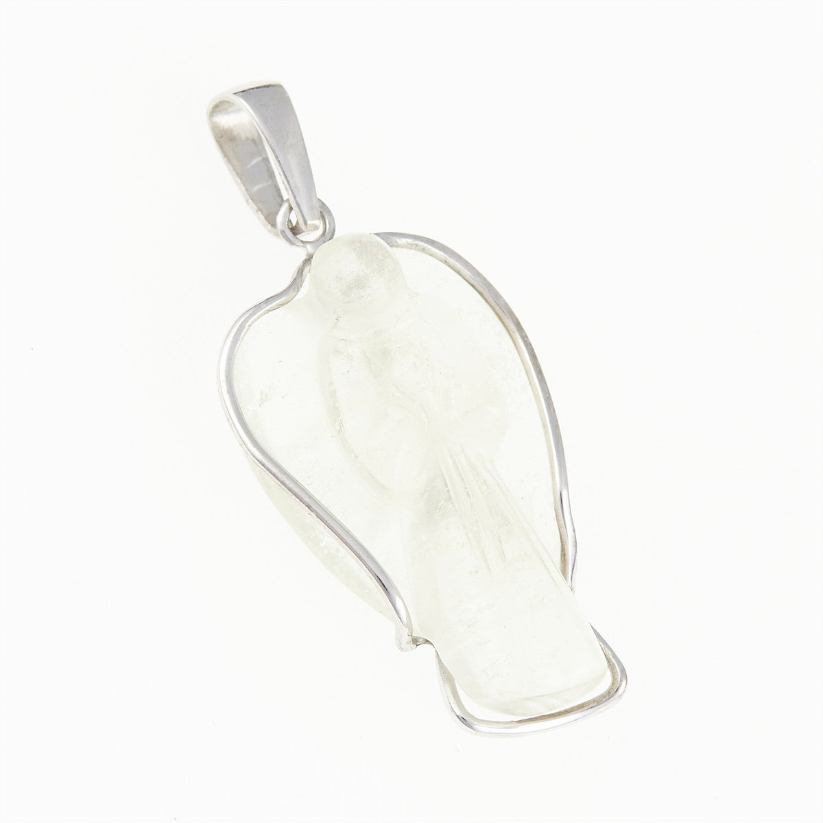 Silver pendant with Libyan glass - angel 25-76