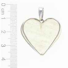Silver pendant with Libyan glass - heart 25-83