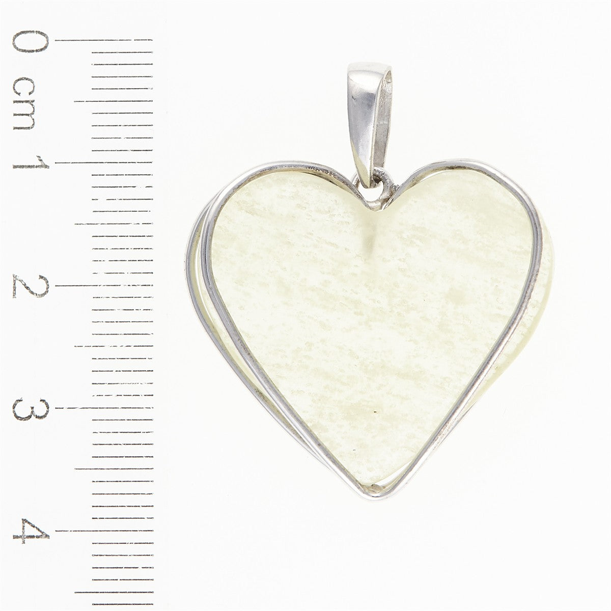 Silver pendant with Libyan glass - heart 25-83