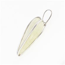Silver pendant with Libyan glass - heart 25-83