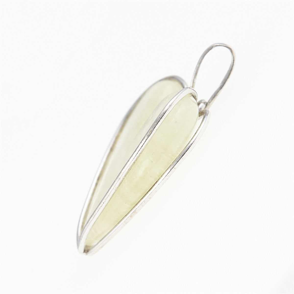 Silver pendant with Libyan glass - heart 25-83