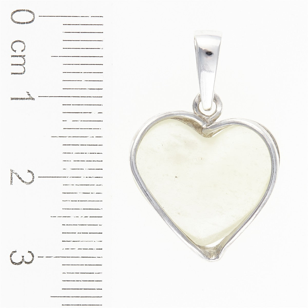 Silver pendant with Libyan glass - heart 25-85