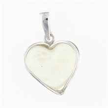 Silver pendant with Libyan glass - heart 25-85