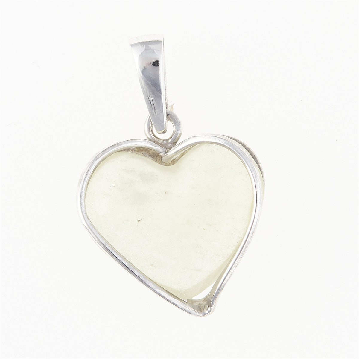 Silver pendant with Libyan glass - heart 25-85