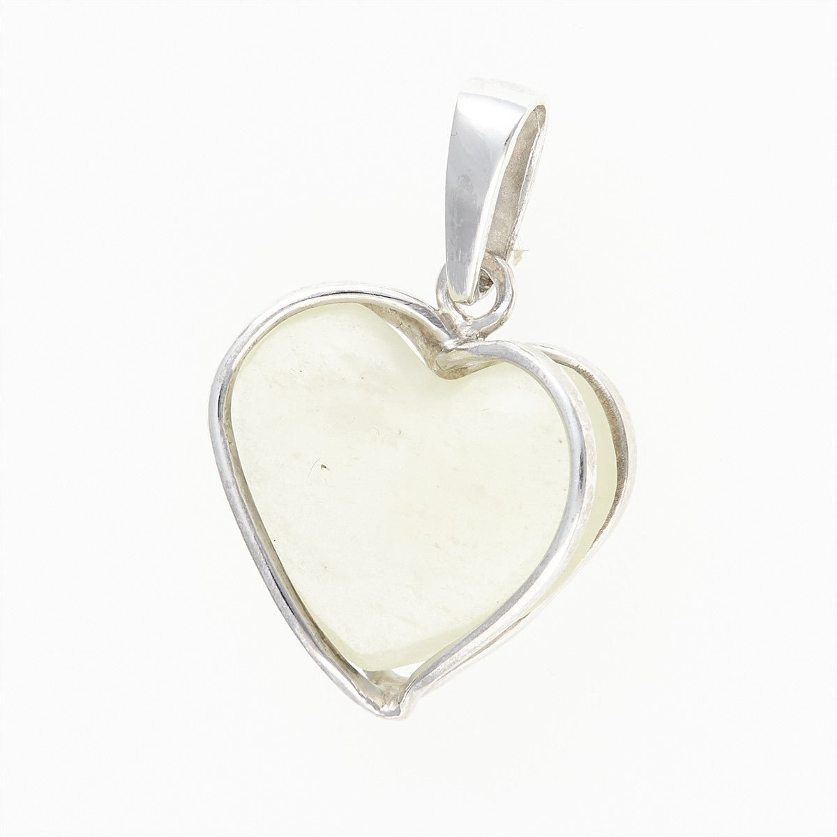 Silver pendant with Libyan glass - heart 25-85