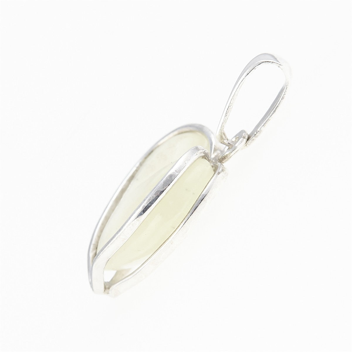 Silver pendant with Libyan glass - heart 25-85
