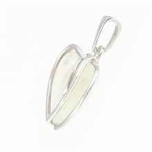 Silver pendant with Libyan glass - heart 25-88