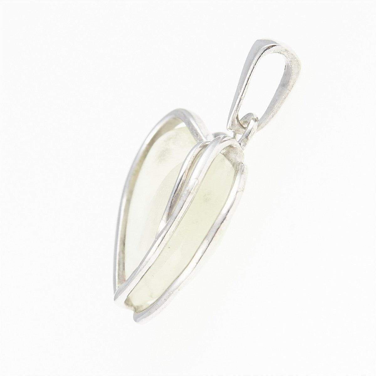 Silver pendant with Libyan glass - heart 25-88