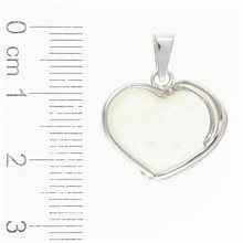 Silver pendant with Libyan glass - heart 25-88